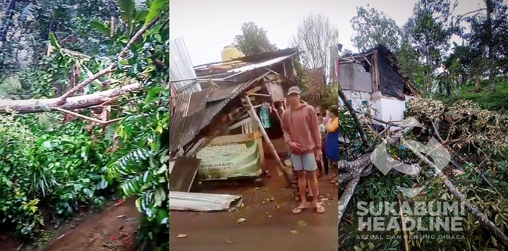 Pohon Tumbang Genteng Berhamburan Puting Beliung Di Parungkuda Sukabumi