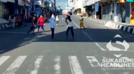 Pemandangan berbeda terlihat di Jalan Ahmad Yani Kota Sukabumi. | Foto: Istimewa