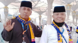 Heri (48 Tahun) asal Kampung Sinagar RT 02/02 Desa Nagrak Utara, Kecamatan Nagrak, Kabupaten Sukabumi melaksanakan Umrah. | Foto : Adinda Surya Hadi