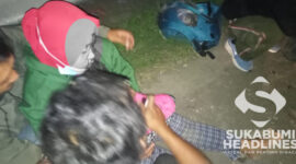 Wanita berlumuran darah usai kecelakaan di Jalan Raya Siliwangi, Parungkuda, Sukabumi. | Foto: Eva Siti Nurkholifa