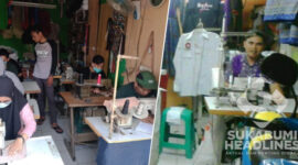  Tempat Ace menjahit sekaligus tempat kursusnya di Cidahu Sukabumi | Foto : Istimewa