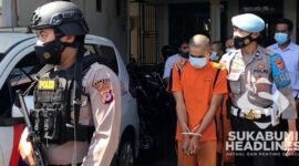Salah seorang pelaku curanmor saat digelandang di Mapolres Sukabumi Kota. | Foto: Humas Polres Sukabumi Kota