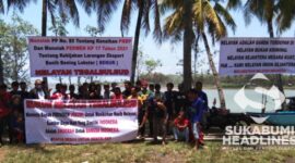 Aksi nelayan Tegalbuleud dan Cisolok. l Istimewa
