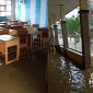 Banjir menggenangi dua sekolah di Kalibunder Sukabumi. l Eka Lesmana