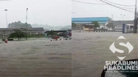 Banjir area Terminal Kota Sukabumi. l Istimewa