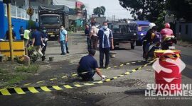 Jalan Nasional rusak di Legos, Cicurug. l Istimewa
