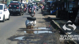 Jalan nasional rusak di Cicurug. l Istimewa