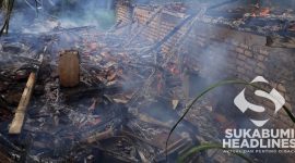 Rumah terbakar di Tegalbuleud. l Istimewa
