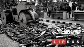 Belasan ribu knalpot bising dihancurkan di halaman Mapolres Sukabumi. l Istimewa