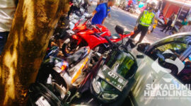 Mobil menyeruduk 6 motor di Palabuhanratu. l Istimewa
