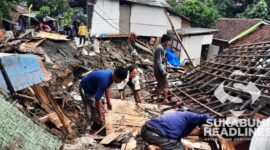 Rumah warga Bantargadung ambruk - Istimewa