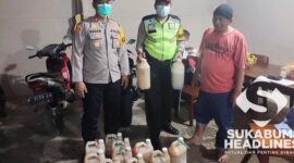 Miras oplosan disita Polsek Nagrak. l Istimewa