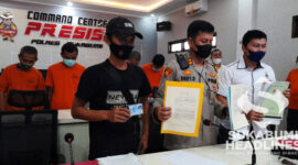 Kapolres Sukabumi AKBP Dedy Darmawansyah didampingi Kasat Reskrim AKP Rizka Fadhila. l Istimewa
