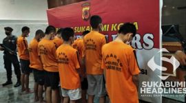 Kesepuluh pelaku perusuh yang melakukan aksi pengeroyokan. l Istimewa
