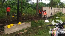 Aktivitas pemagaran di Kampung Rawakalong dan Cemara oleh PT Pertamina. l Istimewa
