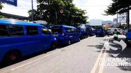 Suasana jalan depan PSM Palabuhanratu, Sukabumi. l Dok. sukabumiheadlines.com