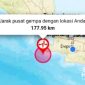 Pusat gempa bumi. l Istimewa
