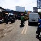 Suasana jalan depan Pasar Palabuhanratu. l Dok. sukabumiheadlines.com
