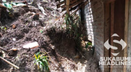Longsor timpa rumah warga di Kampung Cikarae. l Dok. sukabumiheadlines.com

