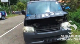 Kendaraan terlibat kecelakaan di Jalan Buniwangi, Palabuhanratu. l  Dok. sukabumiheadlines.com
