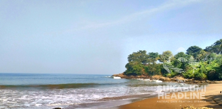 Pemandangan alam berupa pantai di kawasan Goa Karang Pamulang. l Dok. sukabumiheadline.com