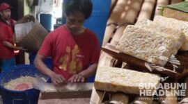Ahmad Rasiun, perajin tempe di Parungkuda. l sukabumiheadline.com