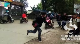 Tawuran pelajar di Jalan Cimuncang. I Istimewa