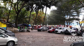 Pengunjung wisata pantai. l Dok. sukabumiheadlines.com
