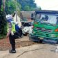Kontainer mengalami kecelakaan di Nagrak, Sukabumi. l Istimewa