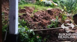  Bencana tanah longsor yang terjadi di Desa Mekarnangka, Cikidang, Sukabumi. l Istimewa