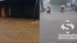 Banjir menggenangi jalanan Kota dan Kabupaten Sukabumi. l Istimewa