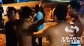 Tangkapan layar keributan di Palabuhanratu. l Istimewa
