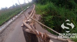 Jalan rusak di Bojonggenteng. l Maya