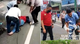 Tim Gabungan saat mengevakusi pohon roboh di Cisaat. l Istimewa
