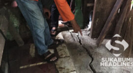 Rumah yang mengalami retak. l Istimewa
