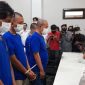Kapolres Sukabumi AKBP Dedy Darmawansyah dengan empat tersangka. l Istimewa