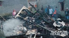 Rumah terbakar di Sukalarang. l Istimewa