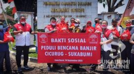Inti peduli bencana banjir bandang Cicurug. l Istimewa