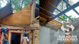 Atap rumah warga Ciambar rusak. l Istimewa