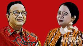 Anies Baswedan dan Puan Maharani. l Ilustrasi: Fery Heryadi