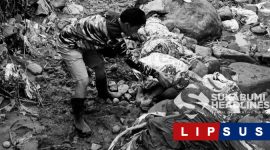 Saluran irigasi rusak. l Abdul Fikri