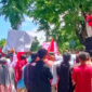 Aksi unjuk rasa di Polres Sumenep. l Istimewa