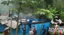 Rumah terbakar di Cikidang. l Istimewa