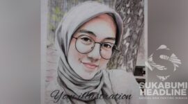Lukisan wajah wanita Sukabumi karya Ana Mulyana. l Dok. Pribadi