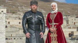 Ramzan Kadyrov dan istrinya, Medni Musaevna Kadyrova. l Istimewa