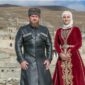 Ramzan Kadyrov dan istrinya, Medni Musaevna Kadyrova. l Istimewa