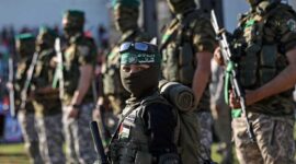 Pasukan Hamas. (Photo by Mahmud hams / AFP)