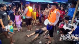 Warga Cidahu korban lakalaut di Pantai Citepus. l sukabumiheadlines.com