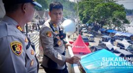 Kapolres Sukabumi AKBP Dedy Darmawansyah terjun langsung melakukan pengecekan lalu lintas. l Istimewa