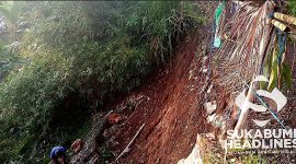 Tebing longsor di Parakansalak. l Istimewa